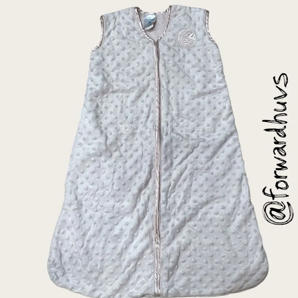 HALO Sleepsack Wearable Blanket Pink Plush Dots Size Small